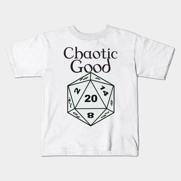 Chaotic Good Alignment Kids T-Shirt by DennisMcCarson